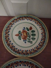 Puebla Talavera Mexico Pottery Plate Set Of 4 7 5/8 In.