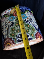 Talavera ceramic flower pot from Mexico.