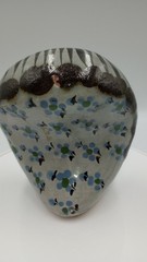 Vinatge Tonala Mexican Pottery Green Owl Figurine Handpainted w/Legs *READ*