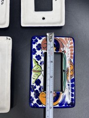 Set 4 Talavera Single Rocker Mexican Pottery Light Switch Plate Cover No Screws