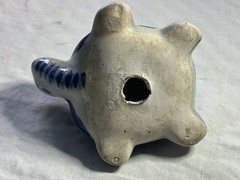 Vintage Mexican Turtle Pottery Metal Brass Copper Shell