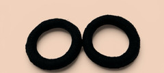 2 Mata Ortiz Pottery Olla Rings Hand Made Mexican Clay Black Yarn Mexico 3.5″