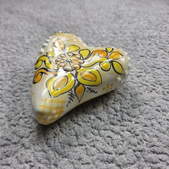 Talavera Heart Wall Decor Mexican Pottery Art Hand Painted 5.5 X 5 x 2 In