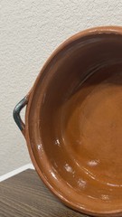 Traditional Mexican Cazuela de Barro Terracotta Clay Lidded Casserole Set
