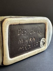 MCM Design by Mara Decanter Vase Bottle Hand Painted Art Pottery Mexico +Stopper
