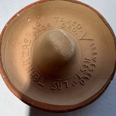 Vintage Mexican Terracotta Sombrero Ashtray Las Terrazas Taxco Gro Folk Art