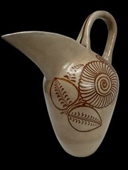 Vintage Handmade Tlaquepaque 1930’s Mexican Art Pitcher Mexican Folk Art Pottery