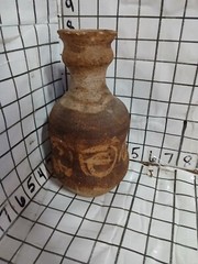 PRE COLUMBIAN MAYAN ARTIFACT STONEWARE HEAVY ART POTTERY VASE FREE SHIP