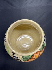A Beautiful Vintage MCM Signed Casai Mexico 8” Pottery Vase Hand Painted