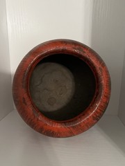 Vintage Mexican Terracotta Art Pottery Planter Pot Hand Painted Folk Art Mexico
