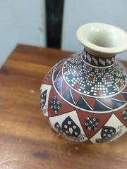 Mata Ortiz Polychrome Pottery Vase Jug Gloria Hernandez Butterfly Design