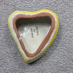 Talavera Heart Wall Decor Mexican Pottery Art Hand Painted 7 X 6 x 2 In
