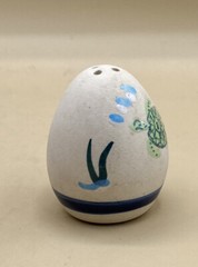Turtle Ocean Tonala Mexico Sandstone Pottery Hand Painted Salt Shaker Single