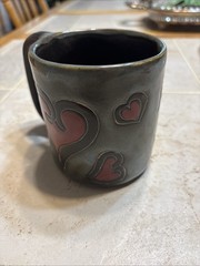 Heart MaraPottery Mug in lead free stoneware 16oz