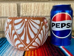 Mexican Ceramic Flower Pot Planter Folk Art Pottery Handmade Talavera #5