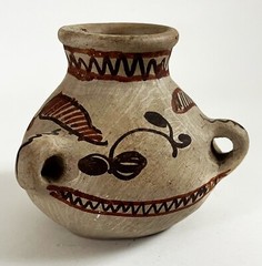 4 VTG MEXICAN FOLK ART POTTERY AMATENANGO DEL VALLE CHIAPAS CERAMIC CLAY POT JAR