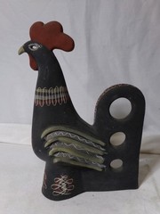 Mid Century Modern Mexican Art Pottery Rooster Sculpture