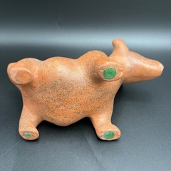 Mexican Handmade Dog Figurine Red Clay Pottery Colima Culture