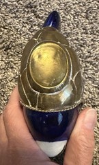 Unique Ceramic Fish Brass Covered With Twisted Edging Detail Figure Armored Fish
