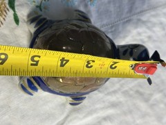 Vintage Mexican Turtle Pottery Metal Brass Copper Shell