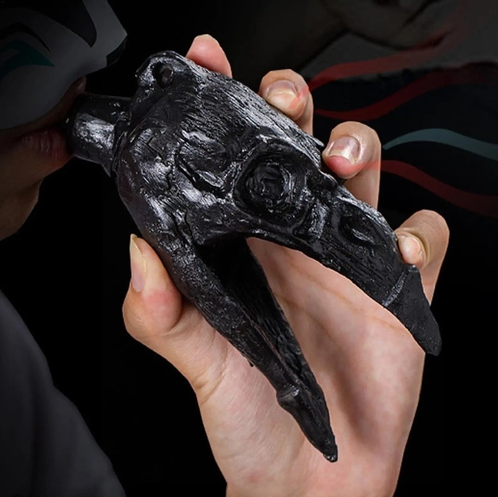 Real Screaming Aztec Death Whistle Crow’s Mouth Design Whistle Prank 10 Cm
