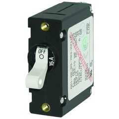Blue Sea Systems 7210 A-series White Toggle Circuit Breaker, Single Po