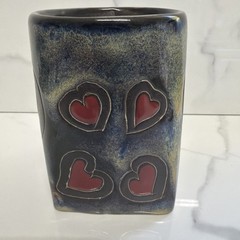 Mara Mexico Hearty Lovers Heart Mug In Lead Free Stoneware Pottery 12oz ~ ❤️
