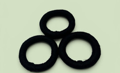 3 Mata Ortiz Pottery Olla Rings Hand Made Mexican Clay Black Yarn Mexico 4.”
