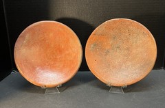 2 Mayan Red Pottery Plates ￼