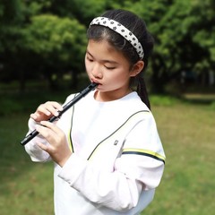 DKey 6Hole Aluminum Tin Irish Penny Whistle Beginners Black Flute Woodwind
