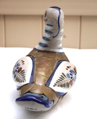 Mexican Folk Art Bird Pottery & Brass Reyna Mexico – Classic Hand Painted Design