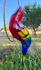 Talavera Bird Handmade Toucan Parrot Ceramic Mexican Pottery Hanging Patio Decor