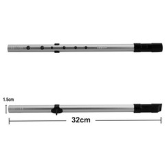 CKey 6Hole Aluminum Tin Whistle Irish Flute Penny Beginner Silver