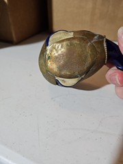 Mexican Tonala Brass Bending Goose Hand Painted