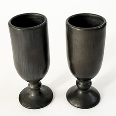 2 VTG MEXICAN OAXACAN COYOTEPEC BARRO NEGRO BLACK CLAY LAMA WESTERN AIRLINES CUP