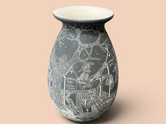 Mata Ortiz Pottery Day of the Dead Night Javier Martinez Cemetery Ravens Mexican