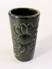 4 MEXICO OAXACA ATZOMPA CERAMIC CLAY BARRO LOZA VERDE GREEN MEZCAL CUPS COPITAS