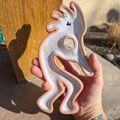 Talavera Kokopelli Mexican Handmade ceramic clay Folk Art Wall Art flute music