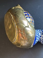 Vtg Mexico Tonala Mexican Folk Art Sergio Bustamanta Style Mallard Duck 8” Brass