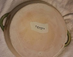 Talavera Pottery Large Handled Bowl 15”round X 2.5 In Deep Collectibles