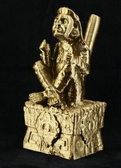 Aztec Xochipilli Death Whistle God of Ecstasy Art & Music Ancient Gold USA MADE