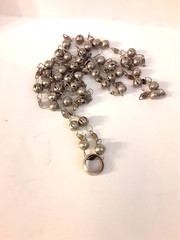 Vtg. Antique Mexico Collectible Estate Wedding Vase, Necklace, Ring