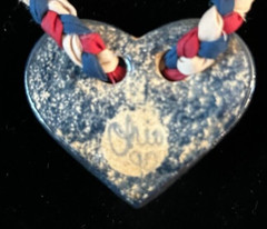 Heart Necklace Clay Handmade Rope Necklace with Heart & Stars Earrings