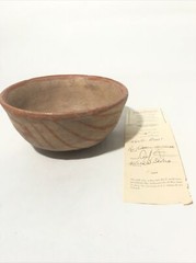 Pre-Classic 100-300 AD Nynte Pottery Bowl w. Red Painted Design.6”Rx3”T -Museum
