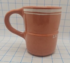 Lunazul Tequila Stoneware Mug Mexican Pottery Hand Made Signed Single Mug