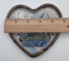 Tonala Mexican Pottery Bird Heart Trinket Dish Ken Edwards Hand Painted