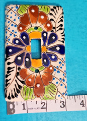 Talavera Single Light Switch Plate Cover Hand Painted Pottery Art Mexico