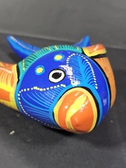 Terra Cotta Painted Fish Table Top Decor, 5″ Tall