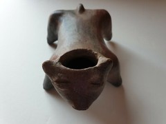 ANCIENT MUSEUM PRE-COLUMBIAN/ PRECLASSIC MAYAN ARCHEOLOGY ARTIFACT POTTERY DOG