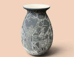 Mata Ortiz Pottery Day of the Dead Night Javier Martinez Cemetery Ravens Mexican